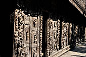 Myanmar - Mandalay, Shwenandaw Kyaung (the Golden Palace) a wonderful example of the Burmese unique teak architecture and wood-carving art. 